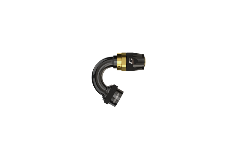 GReddy AN04 30 DEGREE HOSE END SWIVEL BLACK/GOLD ANODIZED