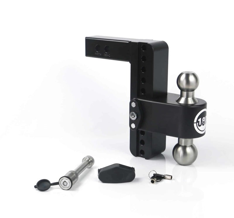 Weigh Safe 180 Hitch 8in Drop Hitch & 2in Shank (10K/12.5K GTWR) w/WS05 - Black Cerakote