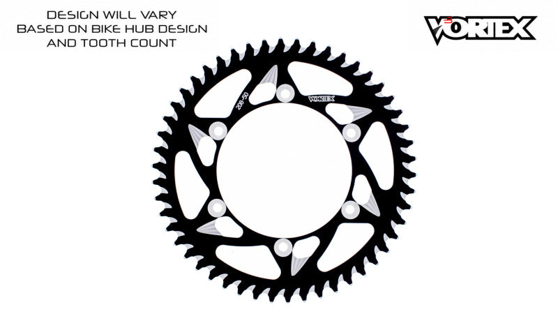 Vortex Racing Aluminum Rear Sprocket 525 48 Tooth- Black
