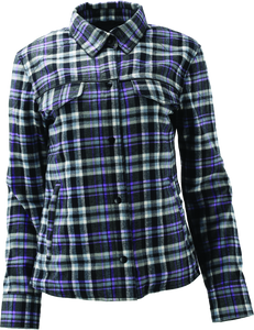 River Road Cameo Flannel Moto Shirt Womens - Medium