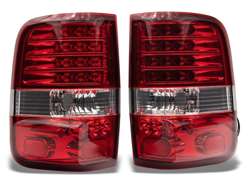 Raxiom 04-08 Ford F-150 Styleside LED Tail Lights- Chrome Housing- Red/Clear Lens