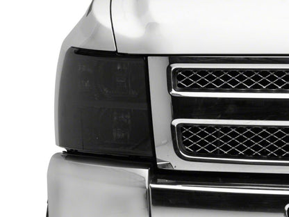 Raxiom 07-14 Chevrolet Silverado 1500 HD Axial OEM Rep Headlights- Chrome Housing- Smoked Lens