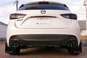 Rally Armor 14-18 Mazda3 Black UR Mud Flap w/Grey Logo