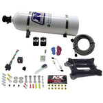 Nitrous Express 4150 4-BBL/Gasoline Nitrous Kit (50-300HP) w/15lb Bottle