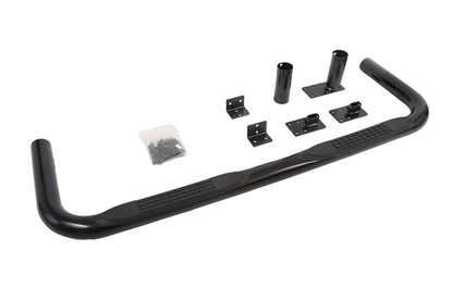 Dee Zee Universal Tubes - 3In Round Universal - Black Steel ExtCab