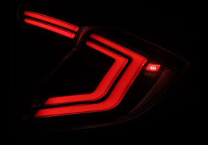 AlphaRex 16-21 Honda Civic Hatchback / Type-R FK8 Nova-Series LED Tail Lights (Pair) - Black