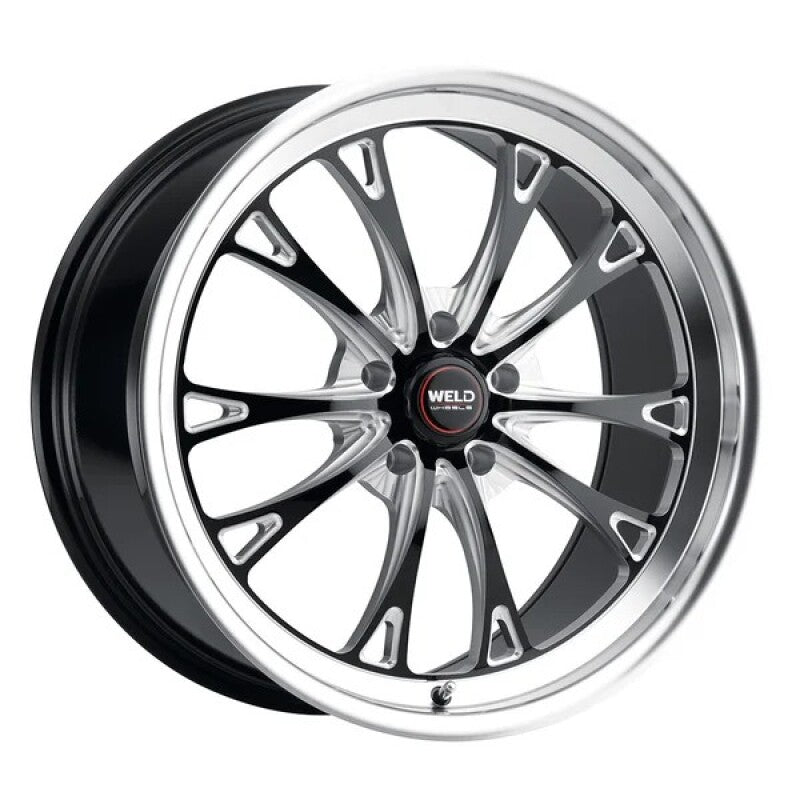 Weld Belmont 20x8 / 5x127 BP / ET00 BS4.50 Gloss Black MIL DIA 78.1