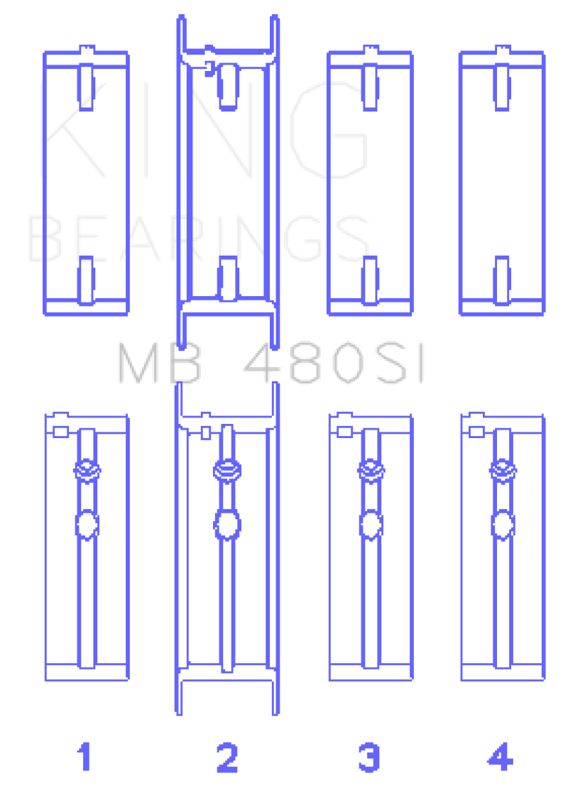 King Engine Bearings Buick 90-96 L27 V6 Main Bearing Set