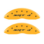 MGP Front set 2 Caliper Covers Engraved Front SRT4 Yellow finish black ch