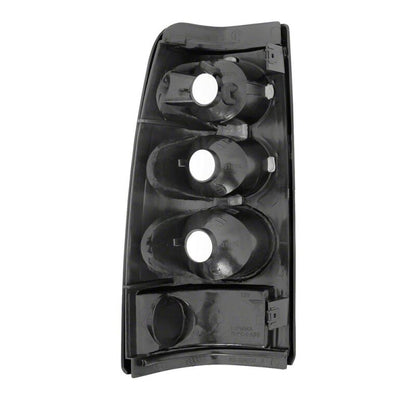 Raxiom 99-02 Chevrolet Silverado 1500 Fleetside Axial Series Tail Lights- Black- Smoked Lens