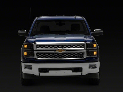 Raxiom 14-15 Chevrolet Silverado 1500 OE Style Headlights/ Chrome Trim- Black - Clear Lens