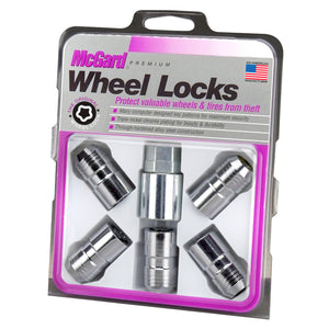 McGard Wheel Lock Nut Set - 5pk. (Cone Seat) M14X1.5 / 22mm Hex / 1.639in OAL - Chrome