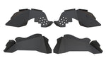 Fishbone Offroad 07-18 Jeep JK Wrangler Front/Rear Inner Fenders -Aluminum - Blk Pwdrcoat (Set Of 4)