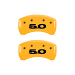 MGP Rear set 2 Caliper Covers Engraved Rear 50 Yellow finish black ch