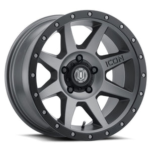 ICON Rebound 17x8.5 5x4.5 0mm Offset 4.75in BS 71.5mm Bore Titanium Wheel