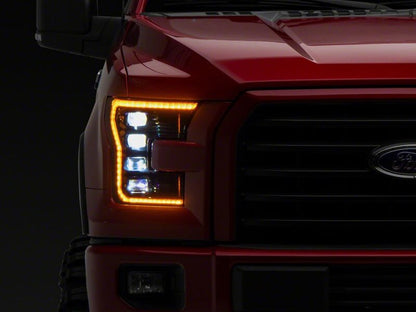 Raxiom 15-17 Ford F-150 CXR Series LED Headlights- Black Housing- Clear Lens
