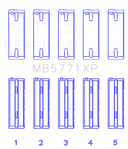 King Engine Bearings Hyundai G4KF Main Bearing Set - Size +0.25mm