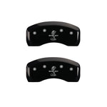 MGP 4 Caliper Covers Engraved Front Shelby Engraved Rear Tiffany Snake Black finish silver ch