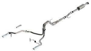 Borla F-150 2021 5.0L 4dr CC SB EC STB Lariat/KR/Platinum/LTD 3/2.25 SRE Cat-Back ATAK CHR Tips