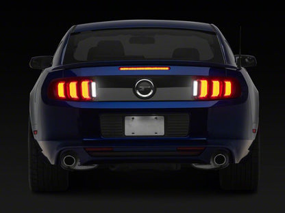 Raxiom 13-14 Ford Mustang CXR Series LED Tail Lights- Black Housing- Smoked Lens