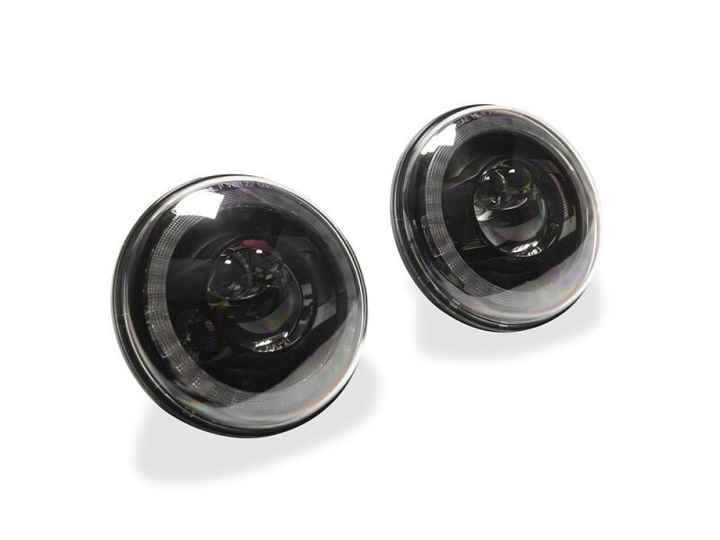 Raxiom 07-18 Jeep Wrangler JK 7-Inch V2 Dragon Eye LED Headlights- Black Housing- Clear Lens