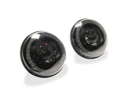 Raxiom 07-18 Jeep Wrangler JK 7-Inch V2 Dragon Eye LED Headlights- Black Housing- Clear Lens