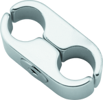 BikeMaster 2 Lines Cable Clamp - Silver