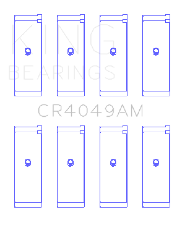 King Engine Bearings Mitsubishi 4G15/G15B/G4Dj (Size +0.50mm) Connecting Rod Bearing Set