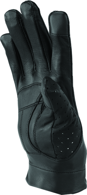 River Road Tucson Leather Perforated Gloves Black Womens - Small