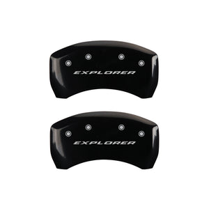 MGP 4 Caliper Covers Engraved Front & Rear Explorer Black finish silver ch