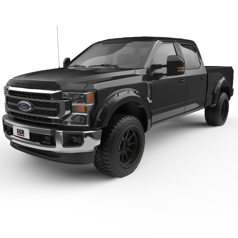 EGR 2017 Ford Super Duty Bolt-On Look Color Match Fender Flares - Set - Shadow Black