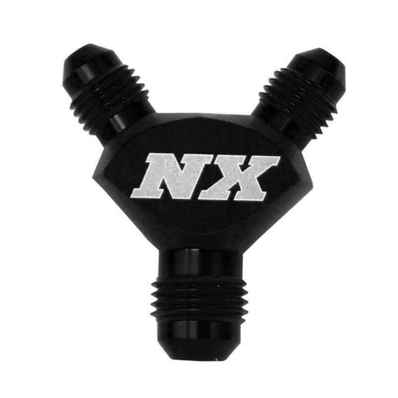 Nitrous Express 8AN x 8AN x 8AN Billet Pure-Flo Y Fitting - Black