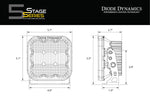 Diode Dynamics SS5 LED Pod Sport - Yellow Spot (Single)