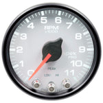 Autometer Spek-Pro Gauge Tach 2 1/16in 11K Rpm W/ Shift Light & Peak Mem Wht/Blk