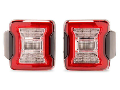 Raxiom 07-18 Jeep Wrangler JK LED Tail Lights- Clear Housing- Clear Lens