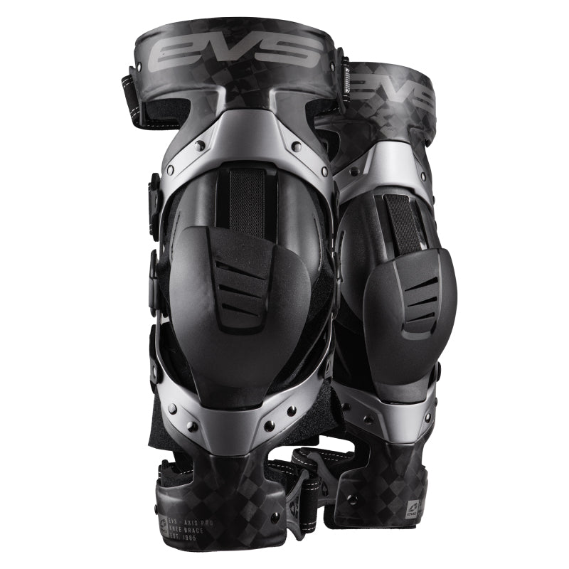 EVS Axis Sport Knee Brace Pair Black/Black/Grey - XL