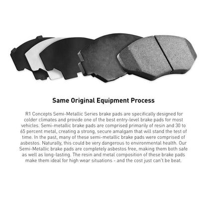 R1 93-07 Mercury Cougar Front Semi Met Brake Pads