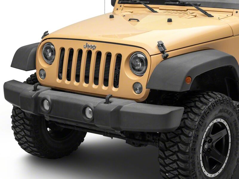 Raxiom 07-18 Jeep Wrangler JK 7-Inch V2 Dragon Eye LED Headlights- Black Housing- Clear Lens