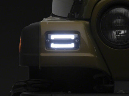 Raxiom 97-06 Jeep Wrangler TJ Axial Series LED Sequential Cornering Lights- Clear