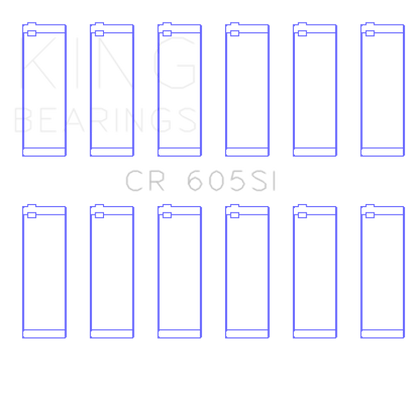 King Engine Bearings GM 2.8L/3.4L V6 (Size 1.0) Connecting Rod Bearings Set of 6