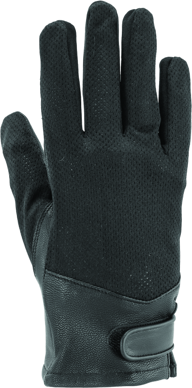 River Road Pecos Leather Mesh Gloves Black Womens - XL