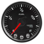 Autometer Spek-Pro Gauge Fuel Level 2 1/16in 0-270 Programmable Blk/Blk