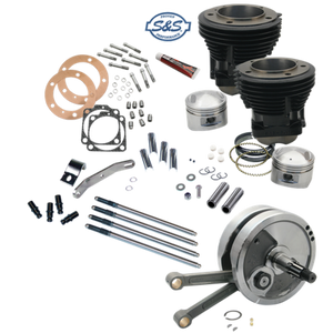 S&S Cycle 70-84 BT 93in Sidewinder High Compression Big Bore Stroker Kit - Gloss Black