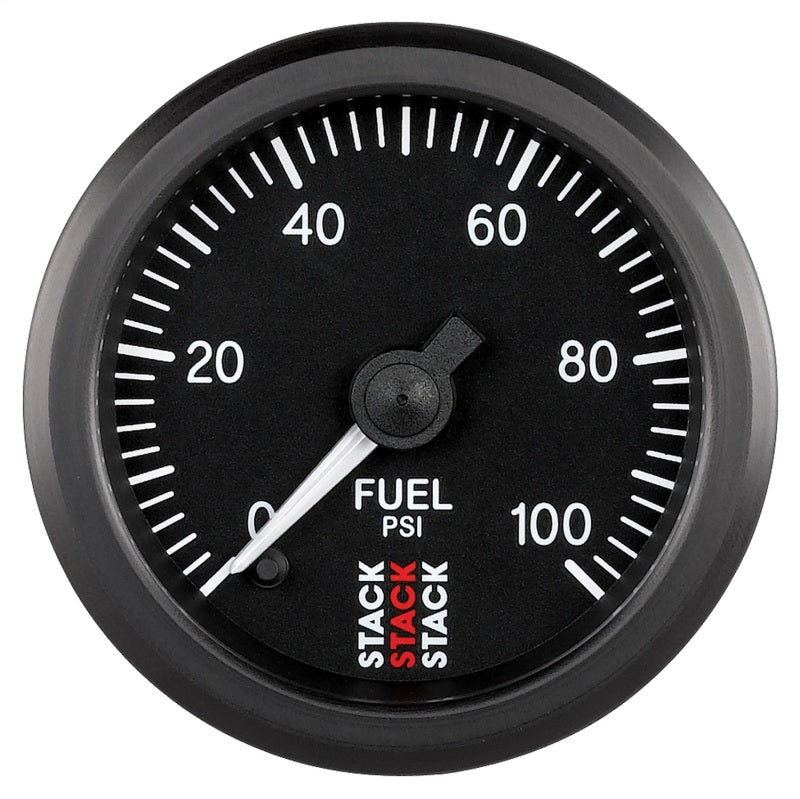 Autometer Stack 52mm 0-100 PSI 1/8in NPTF Male Pro Stepper Motor Fuel Pressure Gauge - Black