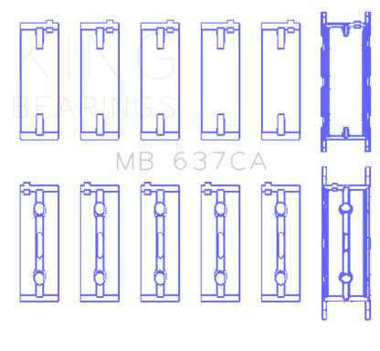 King Engine Bearings BMW S85B50A Main Bearing Set (Size .25)