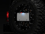 Raxiom 07-18 Jeep Wrangler JK Axial Series License Plate Bracket w/ LED Brake Light