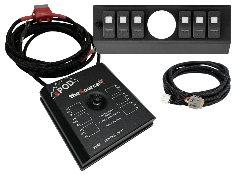 sPOD 07-08 Jeep Wrangler JK SourceLT w/Opening LED Switch Panel (2-1/16in)