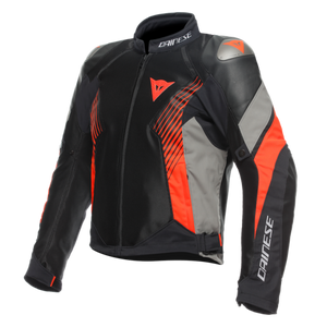 Dainese Super Rider 2 Absoluteshell Jacket Black/Dark Gull Gray/Fluorescent Red Size - 56