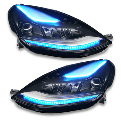 Oracle 2021+ Tesla Model 3 Dynamic ColorSHIFT  Headlight DRL Upgrade Kit