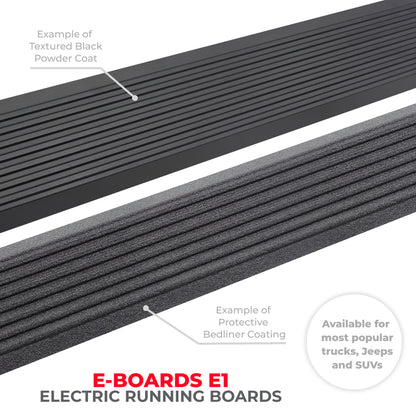 RealTruck 19-24 Ram 1500 Quad Cab 4dr VoltStep Electric Running Board Kit - Bedliner Coating